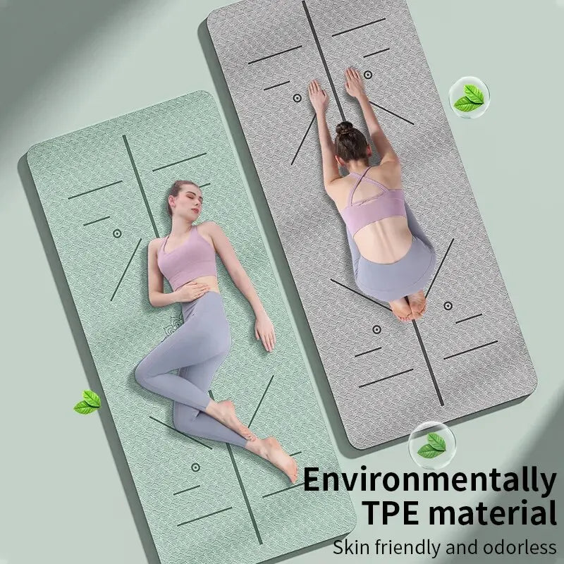 Tapete de Yoga com Alça, Antiderrapante, Eco Friendly, Exercício, Fitness, Workout Mats, Casa, Pilates