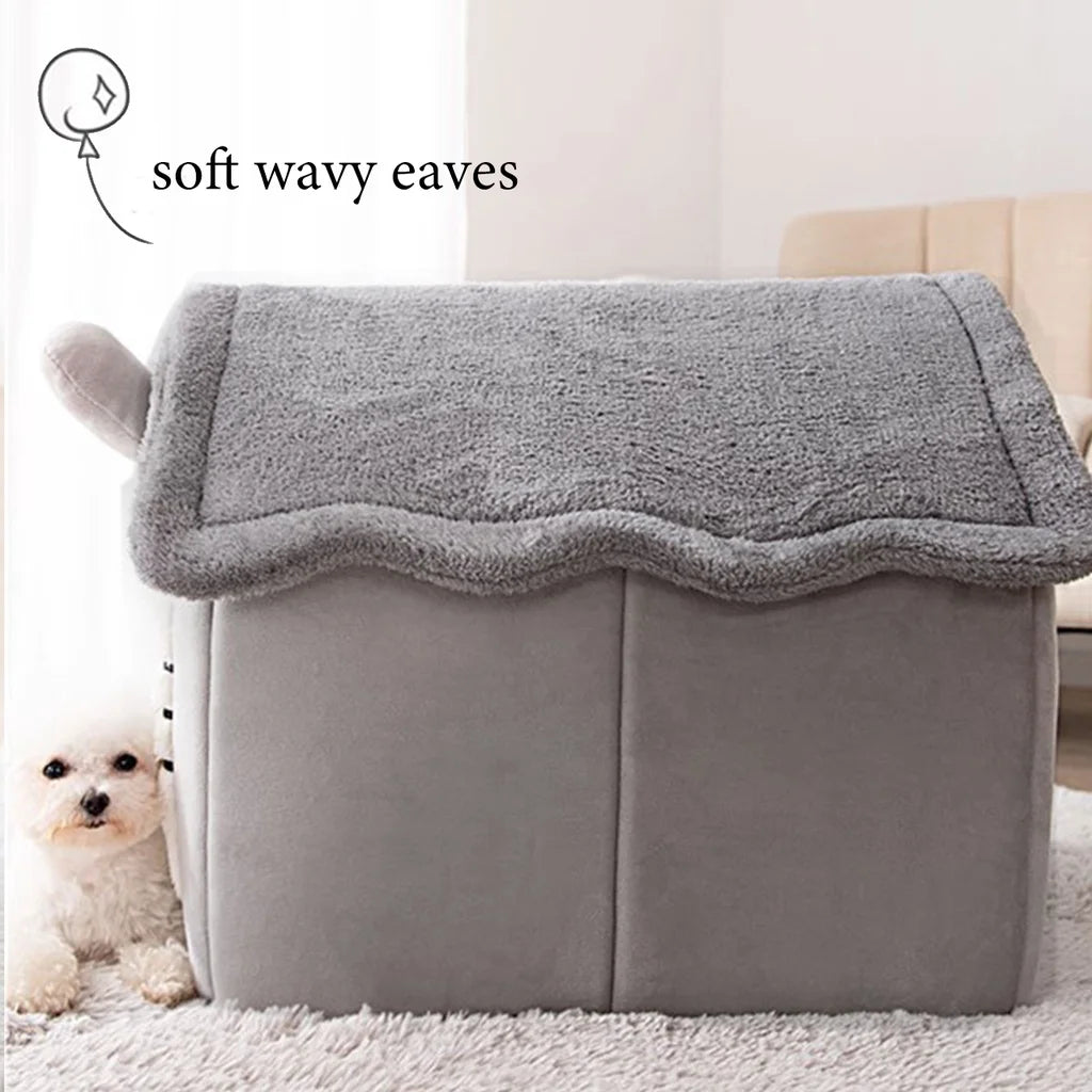 Cama dobrável para gato e cachorro, Casa, ninho interno, cama removível e lavável, respirável. Tamanhos: P, M e G.